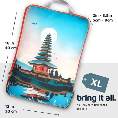 Vista 4 de TRIPPED Travel Gear - Cubos de equipaje grandes para viajes, juego de 7 piezas organizadores de equipaje ultraligeros, expandiblesbolsas