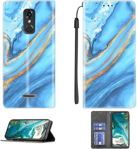 Vista 171 de Aroepurt Funda para UMIDIGI G1 Plus compatible con UMIDIGI G1 Plus Funda para teléfono Funda de piel sintética con función atril magnética CPT15