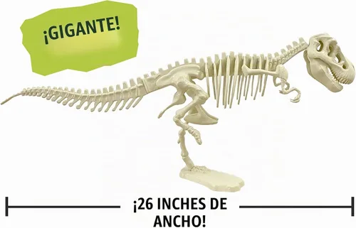 Vista 4 de Thames & Kosmos Kit de esqueleto de dinosaurio gigante Actividad STEM Construye un modelo de esqueleto T. Rex de 26 pulgadas de largo Explora