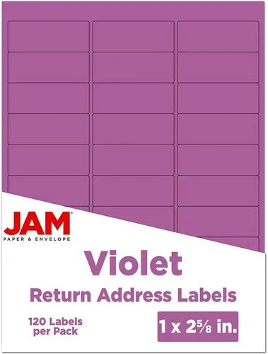 Vista 62 de Etiquetas de dirección de envío JAM PAPER - Rectangular - 1 1/3 x 4 - Rosa bebé pastel - 126/Paquete