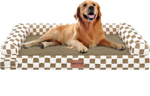 Vista 37 de NANUYA - Cama ortopédica para perros de tamaño mediano/grande, lavable: Camas con almohada para perros de tamaño mediano/grande, sofá de espuma