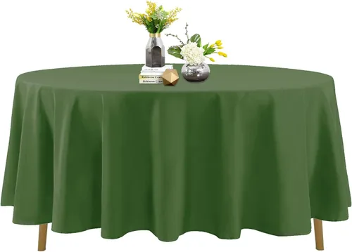 Vista 27 de Mantel de poliéster lavable de 132 pulgadas, resistente a las manchas y a las arrugas, mantel decorativo para mesa de comedor, fiestas de bufé