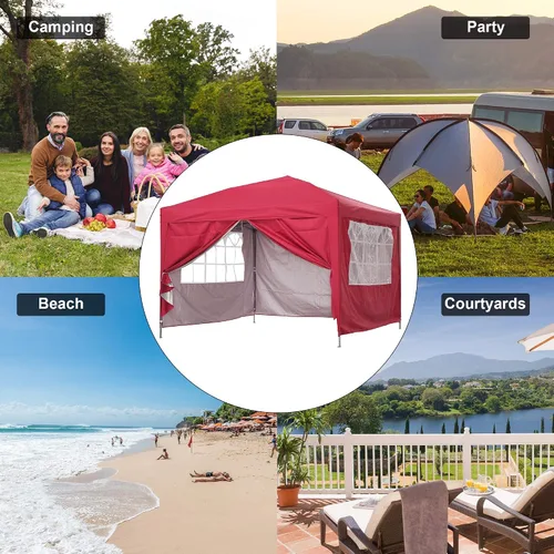 Vista 2 de GDY - Carpa plegable de 10 x 10 pies, toldo para exteriores con bolsa de transporte