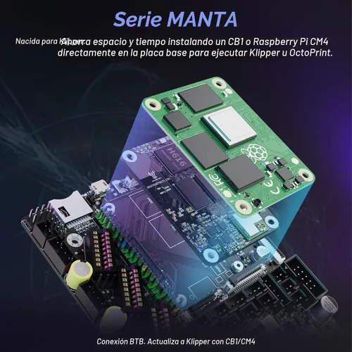 Vista 3 de BIGTREETECH Manta E3EZ + CB1 V2.2 + 5 piezas EZ2209 Kit de soporte para correr Klipper Firmware Kit de placa de control silencioso para impresoras