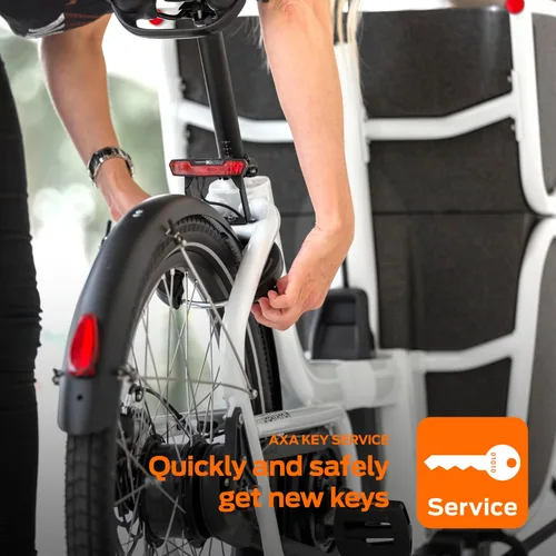 Vista 5 de AXA Imenso XL Candado de Anillo Retráctil para Bicicleta, Candado de Marco Antirrobo de Alta Resistencia para Bicicletas, Apertura Extra Grande