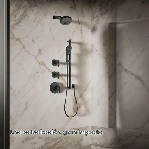 Vista 8 de Kohler 26290-G-BL Statement® Cabezal de ducha de tres funciones, 1.75 gpm, negro mate