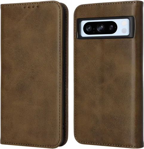 Vista 15 de Havaya Funda tipo cartera para Google Pixel 6 Pro con tarjetero para Pixel 6 Pro 5G, funda abatible con ranuras para tarjetas de crédito, piel