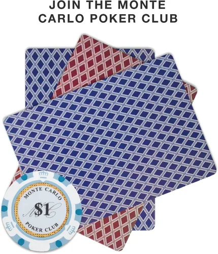 Vista 4 de Brybelly Monte Carlo Premium Poker Chips (50-Pack) Heavyweight 14-Gram Clay Composite