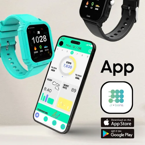 Vista 6 de Cubitt Teens - Reloj inteligente con rastreador fitness para adolescentes, con monitor de frecuencia cardíaca, presión arterial, oxígeno en sangre