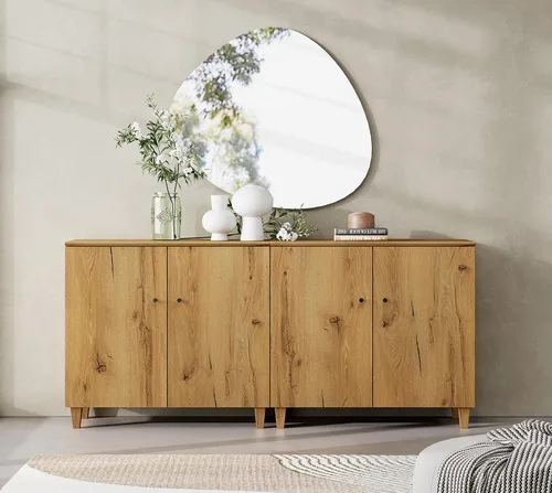 Vista 16 de WAMPAT Cómoda pequeña para dormitorio, cómoda de madera moderna de 35.4 pulgadas para armario organizador de almacenamiento con 3 compartimentos