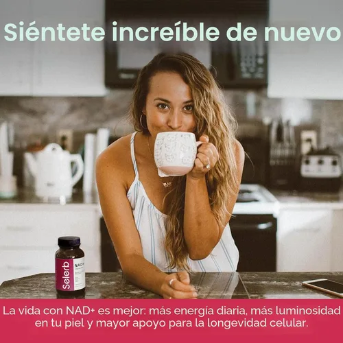Vista 9 de Suplemento NAD+ para mujeres, alternativa NMN con β-NAD+, Trans-Resveratrol, CoQ10, D-Ribosa - Promueve la renovación celular, la energía y la salud
