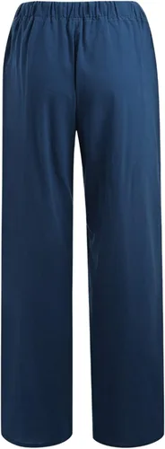 Vista 6 de FUMOOD Pantalón bohemio de lino para mujer, talla pequeña a grande, ligero, cintura alta, pierna ancha, pantalones de yoga, pantalones de gasa
