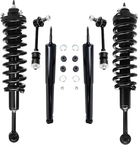Vista 50 de Detroit Axle - Kit de puntales delanteros de 6 piezas para Ford Escape 2014-2019, 2 puntales y muelles helicoidales, 2 enlaces de barra