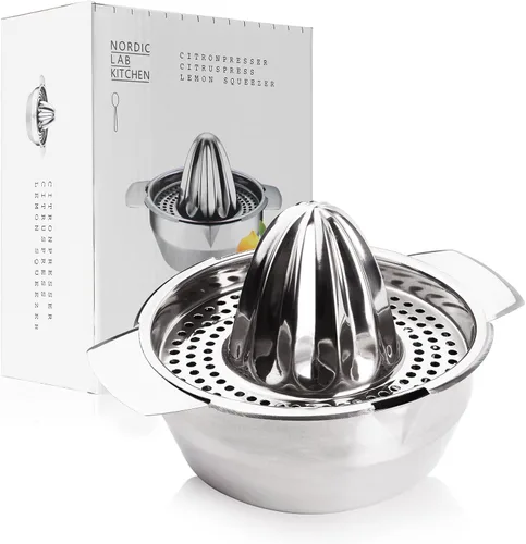 Vista 7 de Exprimidor de Frutas de Acero Inoxidable, Exprimidor Manual de Limón, Exprimidor Manual de Frutas para Herramienta de Cocina