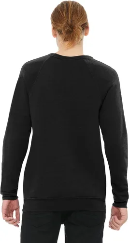 Vista 2 de Bella Canvas Sudadera de forro polar de esponja con cuello redondo (3901), Gris oscuro (Dark Grey Marble Fleck), M