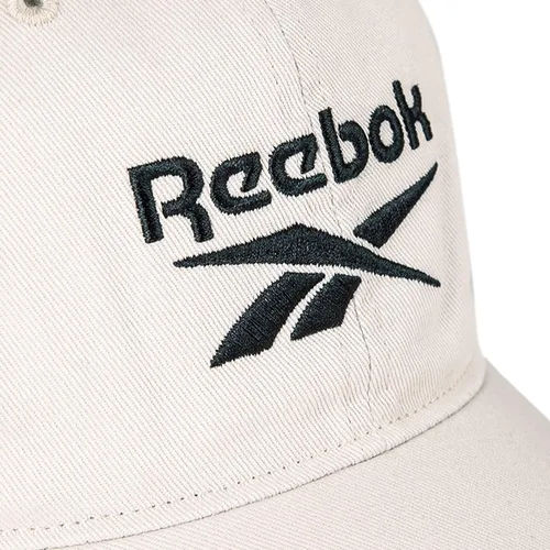 Vista 5 de Reebok Borde curvado medio con diseño transpirable Ree ciclado Vector Logo Cap 6 Panel