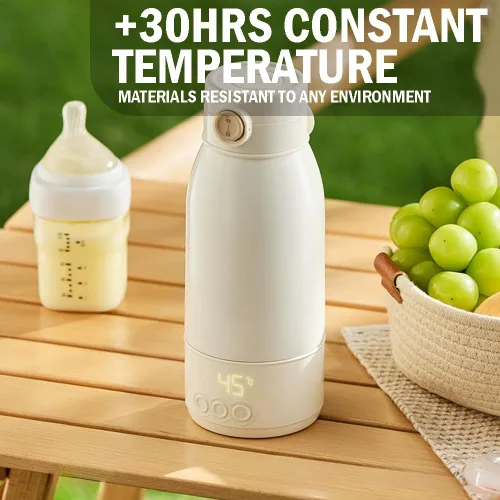 Vista 7 de Calentador de biberones portátil para viajes, calentamiento de leche rápido y seguro sobre la marcha, recargable por USB, perfecto para alimentación