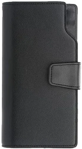 Vista 4 de Billetera para hombre cartera larga para hombre cartera de piel sintética con cremallera cartera para hombre monedero color A tamaño talla única