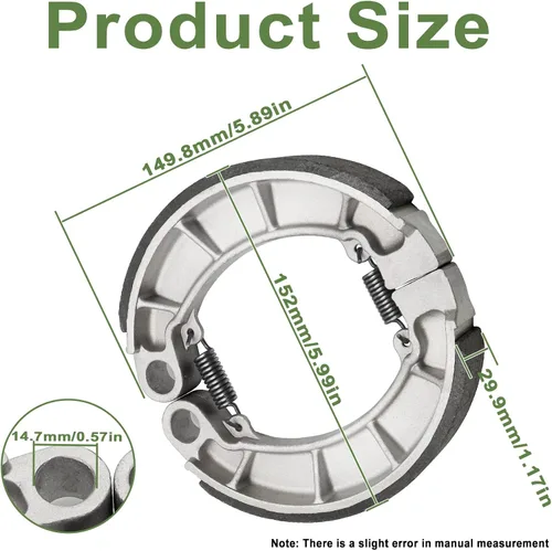 Vista 4 de Pastillas de freno delanteras y zapatas de freno traseras para Honda Rancher 420 TRX420 FM FE TM TE 2007-2021 Fourtrax Rancher 420 2x4 4x4