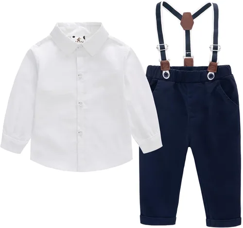 Vista 3 de famuka Conjunto de traje de tirantes para niños pequeños y niñas