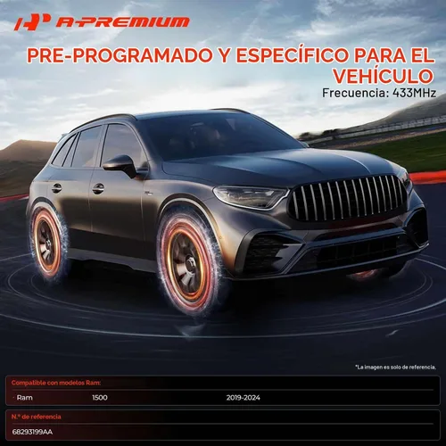 Vista 3 de A-Premium 4PCS Sensor TPMS Preprogramado Sensor de Monitoreo de Presión de Neumáticos - Compatible con Ram 1500 2019-2024 y Dodge Ram 1500 2019-2024
