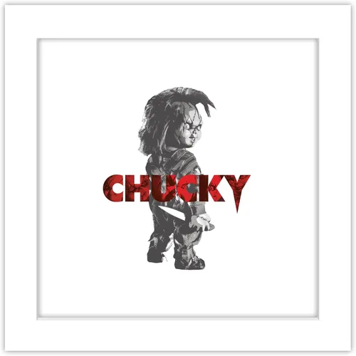 Vista 10 de Trends International Gallery Pops Play - Póster de pared con diseño de Chucky con texto de Chucky, 12.00 x 12.00 pulgadas, versión de marco negro