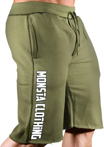 Vista 3 de Monsta Clothing Co. - Pantalones cortos para entrenamiento de culturismo (MC-CrestFlag)