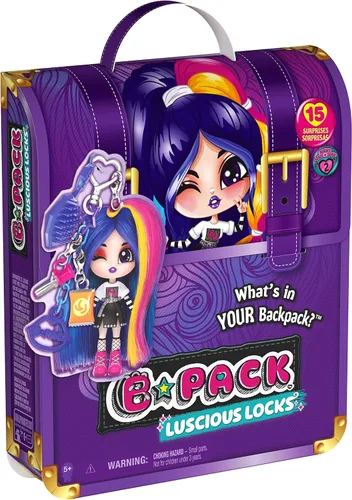 Vista 7 de B Pack, Luscious Locks Frank E-Girl - Muñeca coleccionable con extensión de pelo extraíble y accesorios para muñeca, 3.5 pulgadas, juguetes