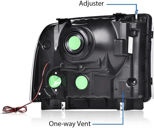 Vista 3 de CHEDA Conjunto de faros LED DRL, compatible con Ford F250 F350 F450 F550 Super Duty 2005 2006 2007 (lente transparente carcasa negra reflector ámbar)