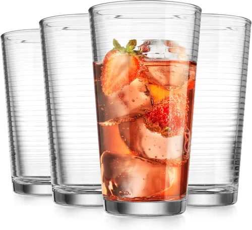 Vista 9 de Glaver's Vasos de jugo de 7 oz. Juego de 10 vasos de vidrio – Vasos de agua para bebidas para el hogar y bar, agua, cócteles, té helado. Apto