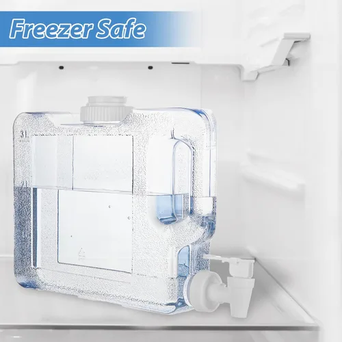 Vista 3 de JMIATRY 2 paquetes de dispensador de agua para refrigerador de 0.79 galones/3 litros dispensador de bebidas de plástico para refrigerador recipiente