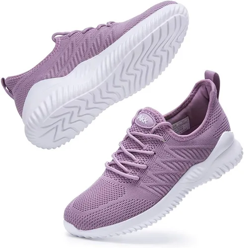 Vista 11 de Akk Zapatos de Tenis para Caminar para Mujeres - Zapatillas Casuales Ligeras con Espuma Viscoelástica Sin Cordones para Gimnasio Trabajo Viaje