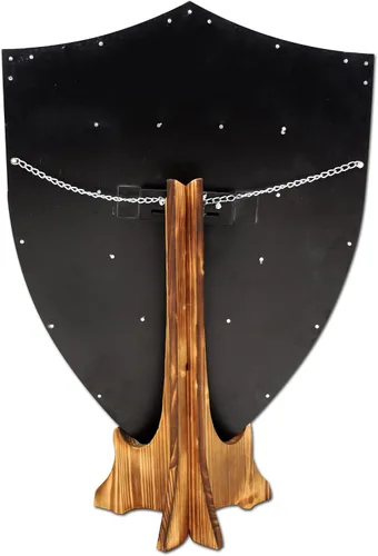 Vista 3 de Medieval Warrior Knight Templer Crusader Shield 18G Steel LARP