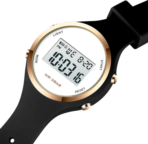 Vista 2 de Women LED Display Elecreonic Watch Fashion Chrono Alarm Digital Clock Woman Outdoor Sport Wirstwatch
