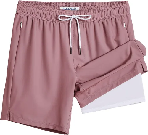 Vista 27 de maamgic Traje de Baño para Hombre 2 en 1, Pantalones Cortos de Natación de 17.8 cm para Hombre, Trajes de Baño, Pantalones Cortos de Tabla