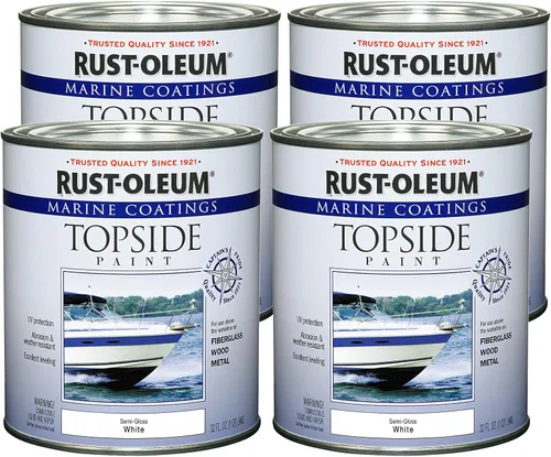 Vista 15 de Rust-Oleum 207005 Pintura para cubierta marina Marine Coatings, cuarto de galón, color gris acorazado
