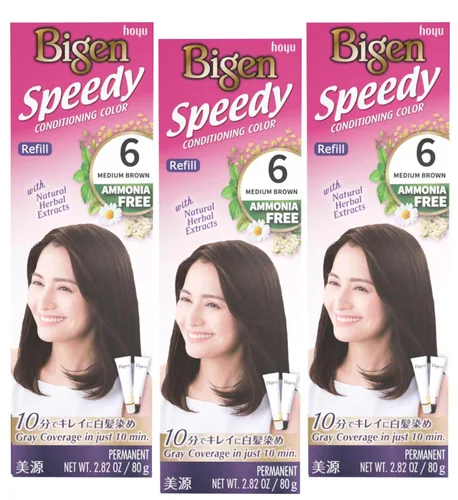 Vista 10 de Bigen Recambio de color Speedy Conditioning: 4A Ash Brown - Paquete de 3