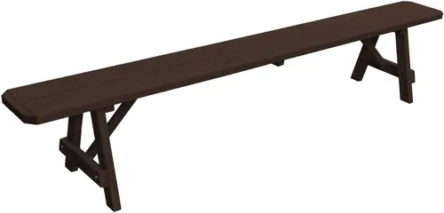 Vista 9 de Furniture Barn USA Pine - Banco tradicional de 2 pies, color negro