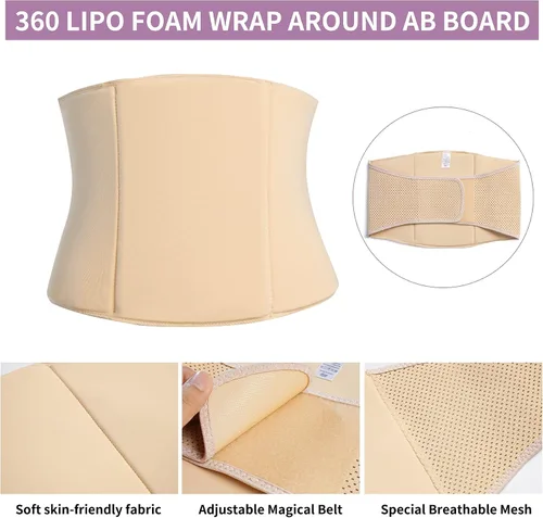 Vista 3 de YERKOAD Tabla de compresión abdominal de espuma Lipo 360 Lipo para después de la cirugía, liposucción abdominal, aplanando la recuperación lumbar