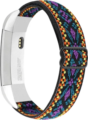 Vista 11 de Bandas elásticas ajustables compatibles con Fitbit Alta/Alta HR, correas deportivas de nailon elástico suave y transpirable de repuesto para mujeres
