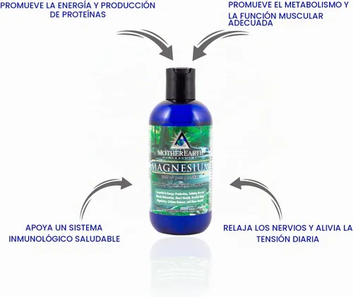 Vista 3 de Mother Earth Minerals - Magnesio - 8 onzas 96 porciones
