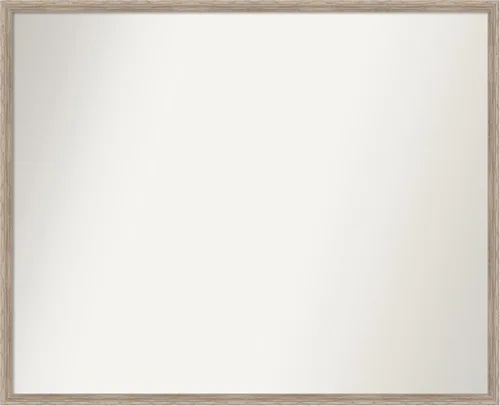 Vista 26 de Amanti Art Espejo de baño blanco para sobre el fregadero, 24 x 27 pulgadas, espejo de tocador rectangular con cuña de madera dura, marco de madera