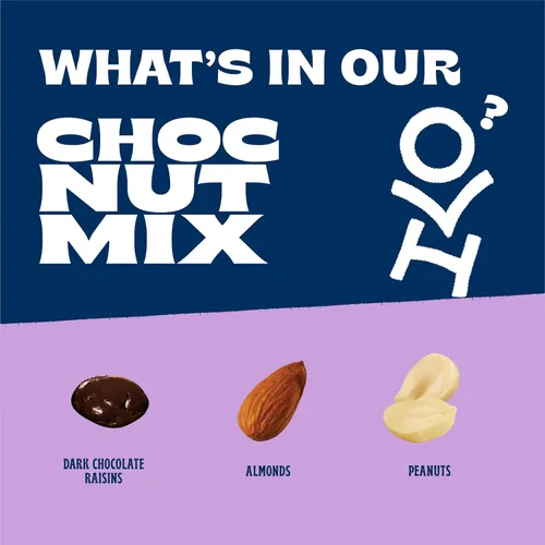 Vista 4 de Orchard Valley Harvest - Mezcla de nueces con chocolate, multipack, 1 oz (paquete de 8), pasas cubiertas de chocolate negro, almendras y cacahuetes
