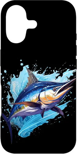 Vista 32 de Funda para iPhone 12 Pro Max con peces marinos para amantes de los pescadores y Marlin