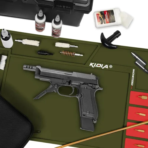 Vista 7 de Klola Alfombrilla de Limpieza de Armas, Alfombrilla de Mantenimiento de Pistola Antideslizante de Goma Gruesa Alfombrillas de Limpieza para Rifle