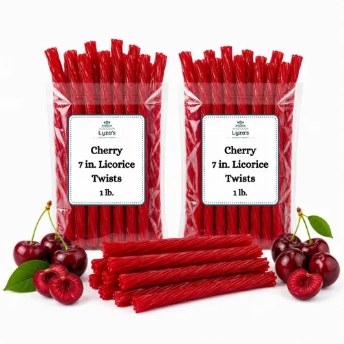 Vista 10 de Licorice Lovers Candy Bundle - Pack of 8 - Old Fashioned Jumbo 7 in. Licorice Twists - Assorted Flavors - 8 oz. Bags