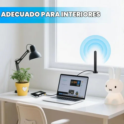Vista 8 de Antena 5G LTE Amplificador de señal 4G Antena de red omnidireccional externa SMA TS9 Conector 15Dbi Antena base magnética con cable 3M