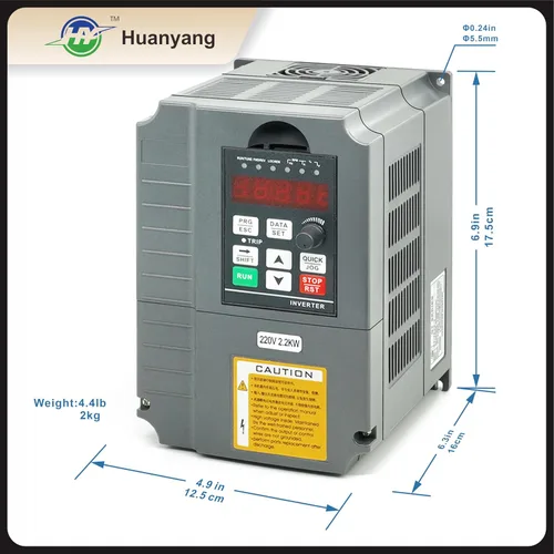 Vista 2 de Inversor VFD monofásico a 3 fases, utilizado en ≤3HP (2.2kW) 10Amps 200-230V motor de 3 fases, entrada/salida 200V-230V, variador de frecuencia