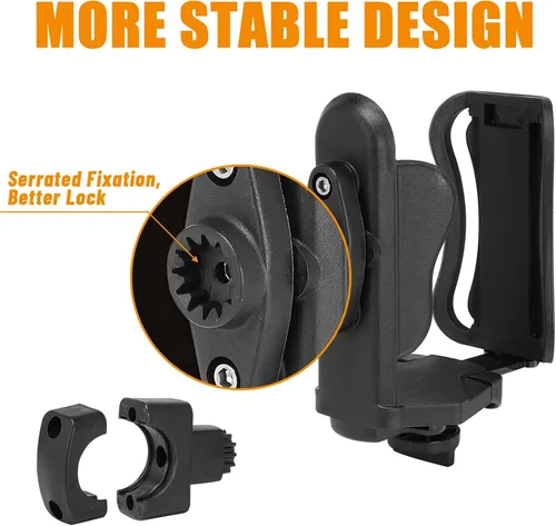 Vista 5 de Soporte universal para botella de agua de motocicleta, tamaño ajustable para botellas de 2.68 a 3.94 pulgadas de diámetro, soporte para tazas
