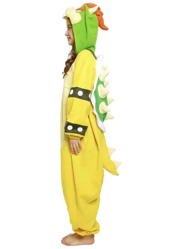 Vista 3 de Disfraz Kigurumi Bowser para Adulto de Super Mario Brothers Multicolor